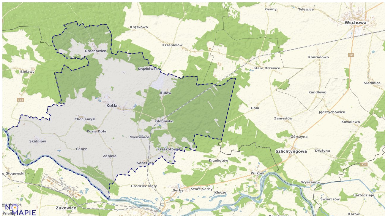 Mapa uzbrojenia terenu Kotli